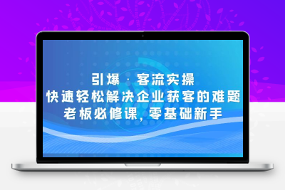 引爆·客流实操：快速轻松解决企业获客的难题，老板必修课，零基础新手