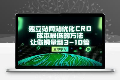 独立站网站优化CRO，成本最低的方法，让你销量翻3-10倍（5节课）