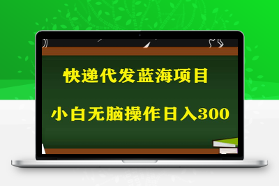 #精品	    			2023最新蓝海快递代发项目，小白零成本照抄也能日入300+