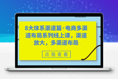 八大体系渠道篇·电商多渠道布局系列线上课，渠道放大，多渠道布局