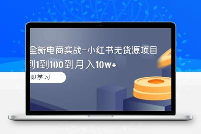 2024全新电商实战-小红书无货源项目：从0到1到100到月入10w+