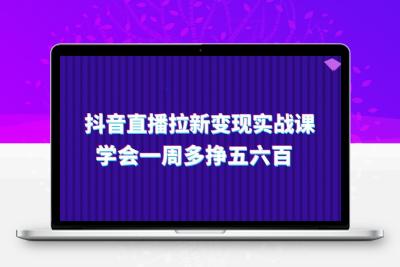 抖音直播拉新变现实操课，学会一周多挣五六百（15节课）