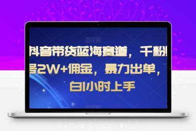 抖音带货蓝海赛道，千粉账号2W+佣金，暴力出单，小白1小时上手【揭秘】