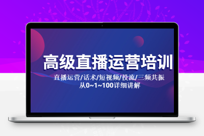 高级直播运营培训 直播运营/话术/短视频/投流/三频共振 从0~1~100详细讲解