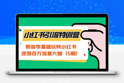 小红书引流特训营-第5期：教你零基础玩转小红书，逆袭百万流量大咖