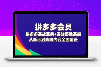 拼多多 会员，拼多多实战宝典+实战落地实操，从新手到高阶内容全面覆盖