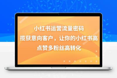 小红书运营流量密码，揽获意向客户，让你的小红书高点赞多粉丝高转化