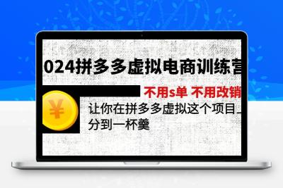 2024拼多多虚拟电商训练营 不s单 不改销量  做虚拟项目分一杯羹(更新10节)