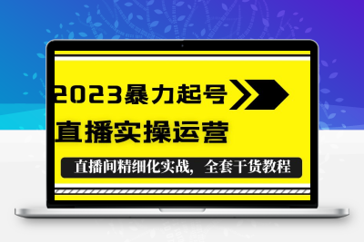 2023暴力起号+直播实操运营，全套直播间精细化实战，全套干货教程！